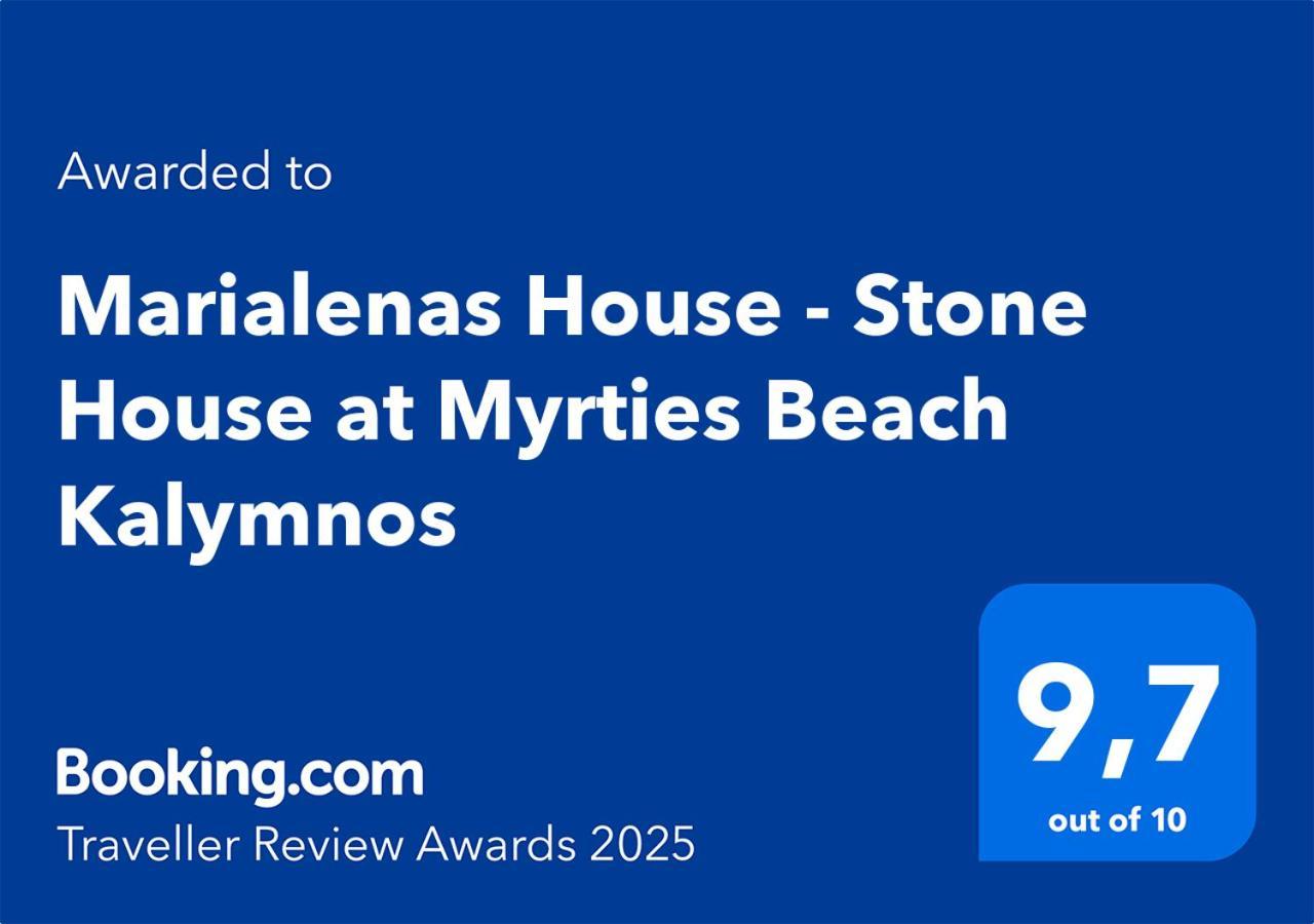 Marialenas House - Stone House At Myrties Beach Kalymnos מראה חיצוני תמונה